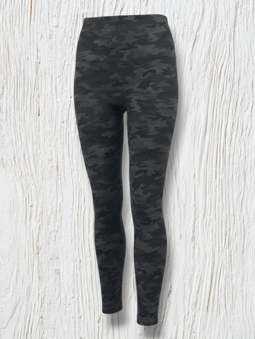 Spanx Look at Me Now Gray Camo High Waisted Compression Leggings Size M